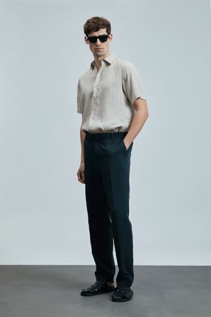 Bert Erkek Basic Gömlek Comfort Fit Bej