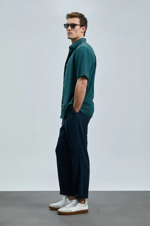 Bert Erkek Basic Gömlek Comfort Fit Yeşil