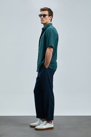 Bert Erkek Basic Gömlek Comfort Fit Yeşil