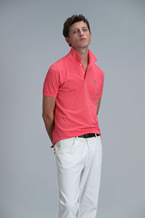 Lufian Erkek Laon Smart Polo T-Shirt 111040164 Şeker Pembe