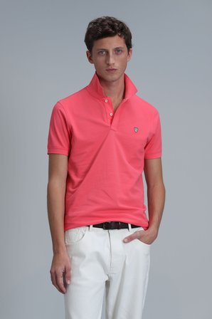 Laon Smart Erkek Polo Tişört Slim Fit Şeker Pembe