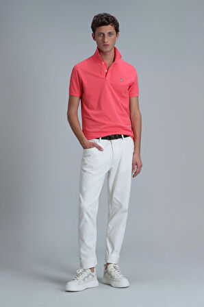 Lufian Erkek Laon Smart Polo T-Shirt 111040164 Şeker Pembe