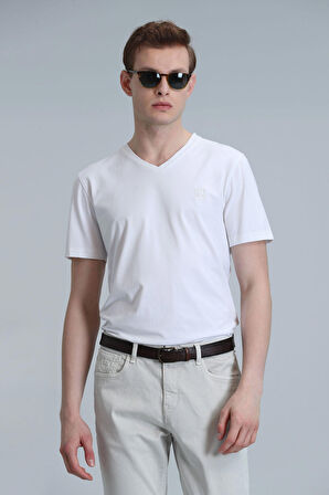 Tuna Modern Grafik T- Shirt Beyaz