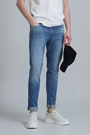 Mark Smart Jean Erkek Pantolon Slim Fit Mavi