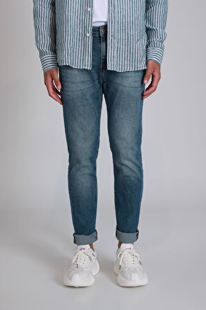 Louıs Smart Jean Erkek Pantolon Slim Fit Mavi