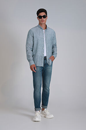 Louıs Smart Jean Erkek Pantolon Slim Fit Mavi
