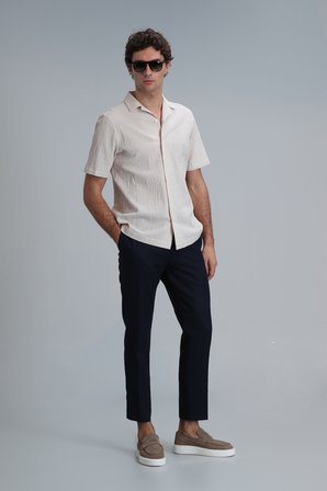 Femer Erkek Basic Gömlek Regular Fit Bej