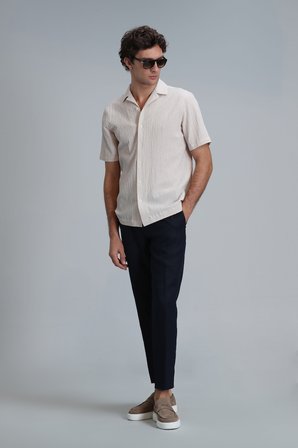 Femer Erkek Basic Gömlek Regular Fit Bej