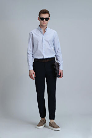 Lufian Erkek Hery Smart Chino Slim Fit Pantolon 111190318 Lacivert