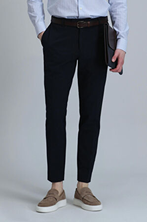 Lufian Erkek Hery Smart Chino Slim Fit Pantolon 111190318 Lacivert