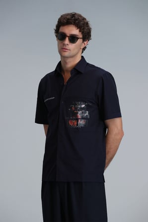 Look Erkek Basic Gömlek Regular Fit Lacivert
