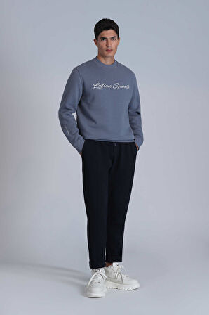 Lufian Erkek Loved Sweatshirt 112030137 Koyu Mavi