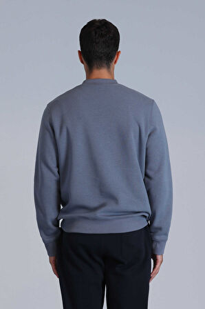 Lufian Erkek Loved Sweatshirt 112030137 Koyu Mavi