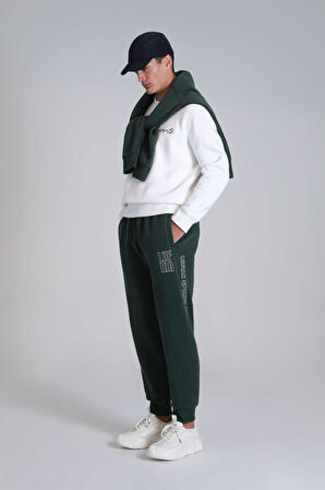 Lufian Erkek Loved Sweatshirt 112030137 Kırık Beyaz