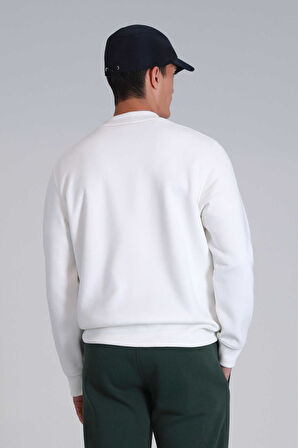 Lufian Erkek Loved Sweatshirt 112030137 Kırık Beyaz