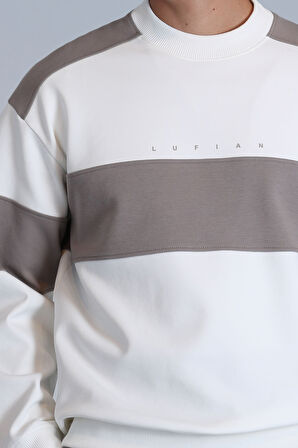 Pıeces Erkek Sweatshirt Kırık Beyaz