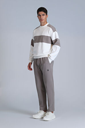 Pıeces Erkek Sweatshirt Kırık Beyaz