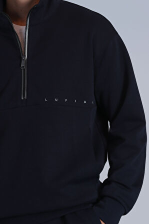 Lufian Erkek Howe Sweatshirt 112030142 Lacivert