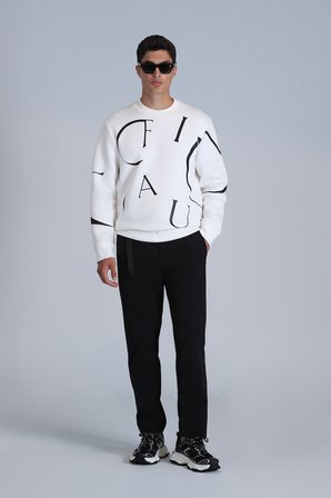 Frank Erkek Sweatshirt Kırık Beyaz