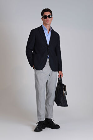 Lufian Erkek Dor Spor Slim Fit Blazer Ceket 112140204 Lacivert