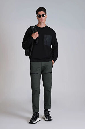 Lufian Techno Erkek Sweatshirt Siyah