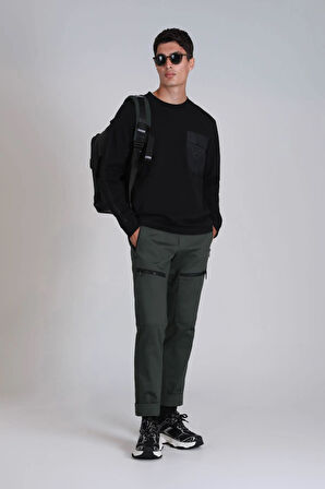 Lufian Techno Erkek Sweatshirt Siyah