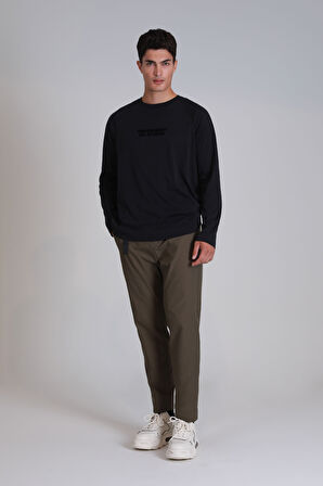 Holly Erkek Uzun Kol Tişört Siyah