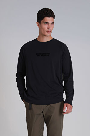 Holly Erkek Uzun Kol Tişört Siyah