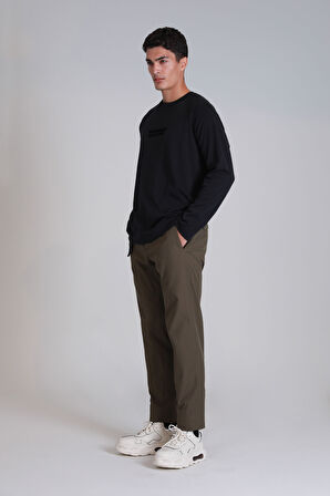 Holly Erkek Uzun Kol Tişört Siyah