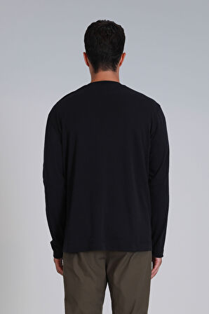 Lufian Erkek Patrıce Uzun Kol T-Shirt 112020041 Siyah