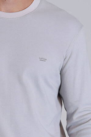 Lufian Erkek Patrıce Uzun Kol T-Shirt 112020041 Taş