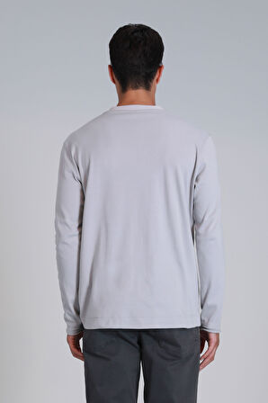 Lufian Erkek Patrıce Uzun Kol T-Shirt 112020041 Taş