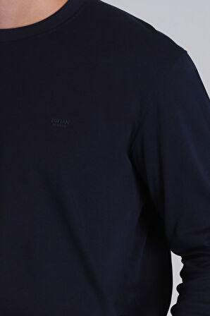 Lufian Erkek Patrıce Uzun Kol T-Shirt 112020041 Lacivert