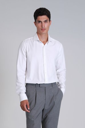 Wonder Erkek Basic Gömlek Comfort Fit Beyaz
