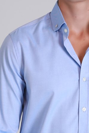Danıel Erkek Basic Gömlek Slim Fit Mavi