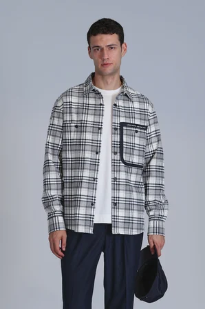 Hard Erkek Basic Gömlek Slim Fit Lacivert