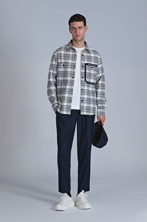 Hard Erkek Basic Gömlek Slim Fit Lacivert