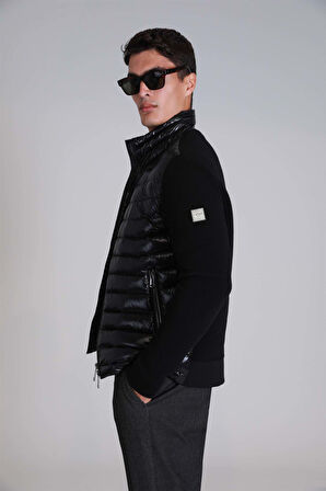 Erkek  Glenn Kaz Tüyü Mont - Siyah | 56