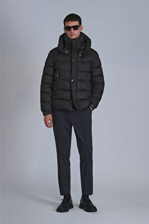 Marty Kaz Tüyü Erkek Mont Siyah