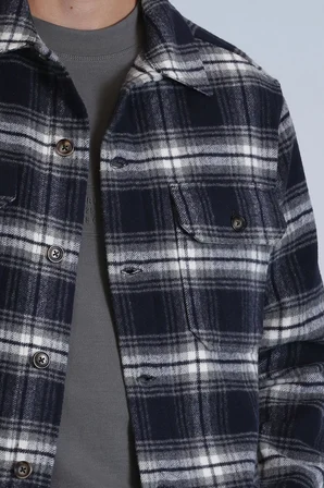 Fera Erkek Basic Gömlek Slim Fit Lacivert
