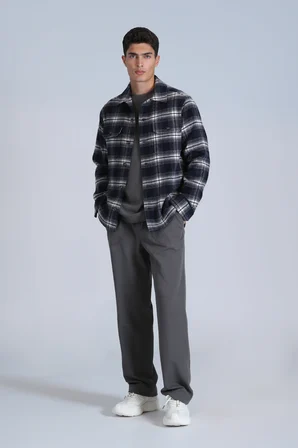 Fera Erkek Basic Gömlek Slim Fit Lacivert