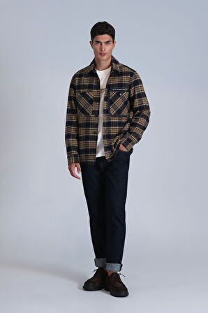 Lufian Erkek Hammer Basic Slim Fit Gömlek 112010663 Lacivert