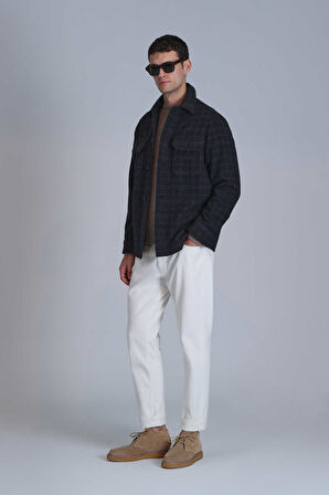 Lufian Erkek Focus Basic Slim Fit Gömlek 112010661 Antrasit