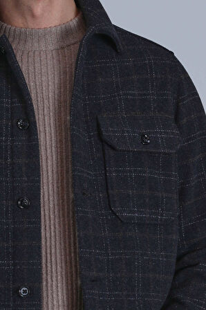 Lufian Erkek Focus Basic Slim Fit Gömlek 112010661 Antrasit