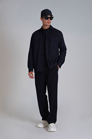 Lara Erkek Basic Gömlek Slim Fit Lacivert