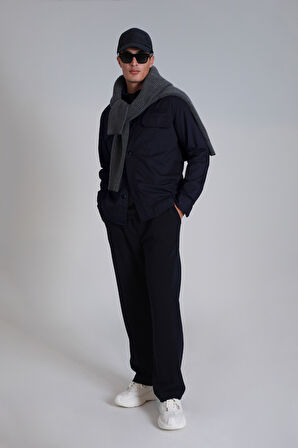 Lara Erkek Basic Gömlek Slim Fit Lacivert