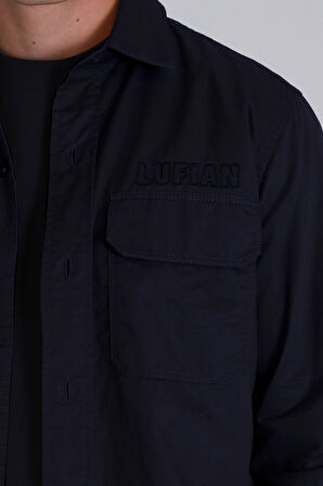 Lara Erkek Basic Gömlek Slim Fit Lacivert