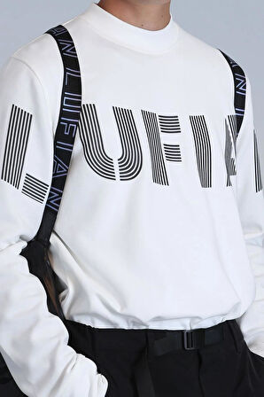 Lufian Todillo Erkek Sweatshirt Kırık Beyaz
