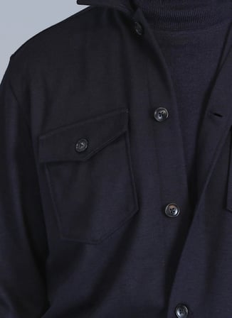 LUFIAN Slim Fit Gömlek Yaka Lacivert Erkek Gömlek CAMERON