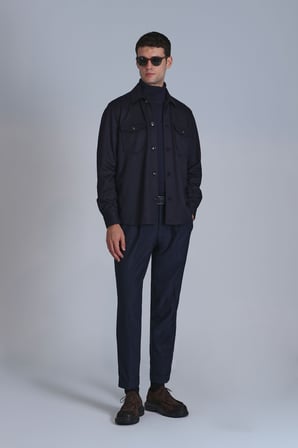 Cameron Erkek Basic Gömlek Slim Fit Lacivert